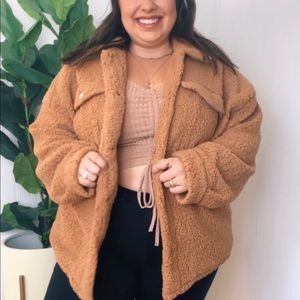 Fuzzy teddy jacket from shein!